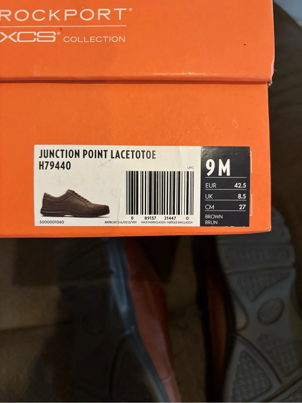New Rockport Brown Men's Lace-Up Casual Oxfords